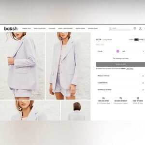 Ba&sh Lavender Blazer